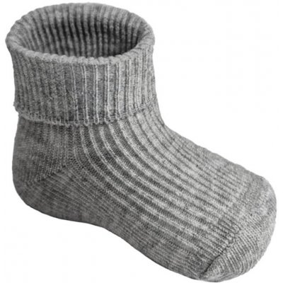 Kojenecké šedé ponožky s ohrnutím