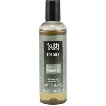 Faith For Men přírodní sprchový gel BIO Modrý cedr 250 ml