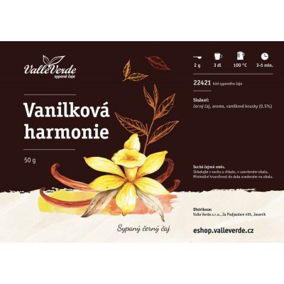 Valle Verde Vanilková harmonie sypaný čaj 50 g