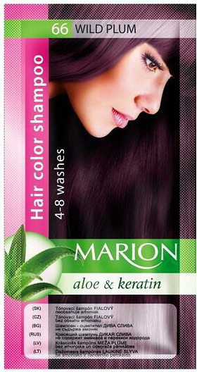 Marion Hair Color Shampoo 66 Wild Plum barevný tónovací šampon divoká švestka 40 ml