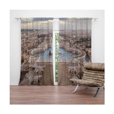 Sablio Závěs Řím Vatikán Svatopetrské náměstí: 2ks 140x250cm – Hledejceny.cz