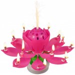 Kozák Svitavy s. r. o. Svíčka hrající a tančící růžová na baterie – Zboží Dáma