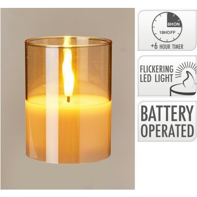 Koopman Svíčka LED 10 cm sklo – Hledejceny.cz