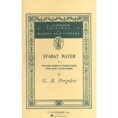 Giovanni Pergolesi Stabat Mater Vocal Score Upper Voices noty na dvojhlasý sborový zpěv SA, klavír – Hledejceny.cz