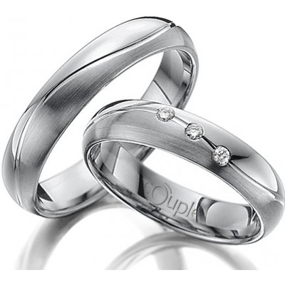 VARADERO bílé zlato snubní prsteny C 4 WN 2 – Zboží Mobilmania