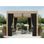 MyBestHome Venkovní zahradní závěs s kroužky GARDENIA RING 140x200 cm černá – Hledejceny.cz