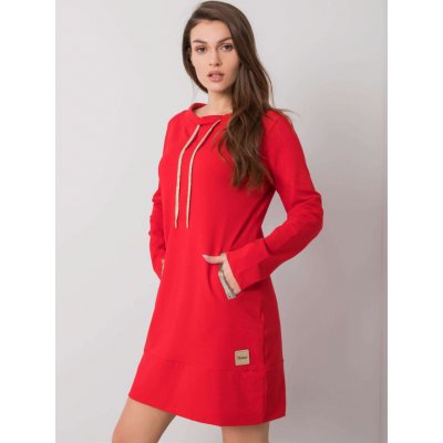mikinové šaty s kapsami RV SK 6067.15X červené – Zboží Mobilmania