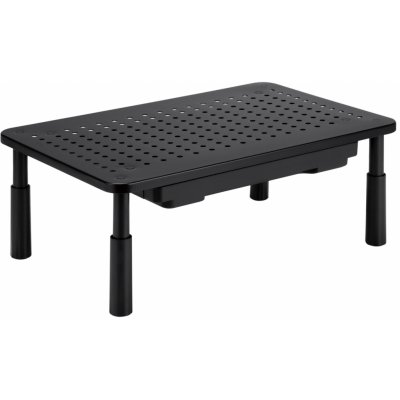 Powerton Podstavec pod monitor BUCO nastavitelná výška, větrací otvory, se zásuvkou černý ocel-pl – Hledejceny.cz