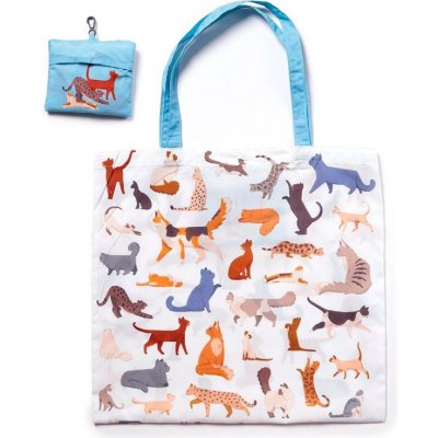 Větší skládací taška s malovanými kočkami – Zboží Dáma