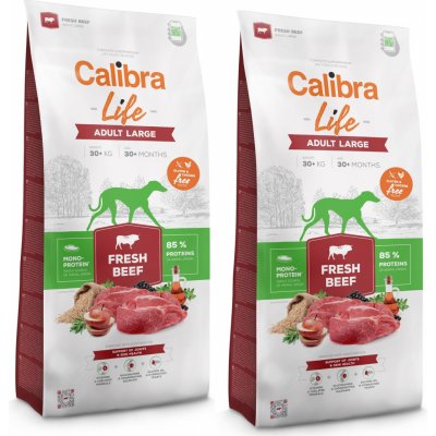 Calibra Dog Life Adult Large Fresh Beef 2 x 12 kg – Zboží Mobilmania