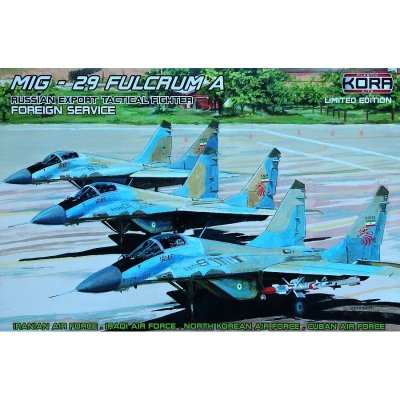 MiG-29 Fulcrum A Foreign serv. plastic kit Kora KPK48003 1:48 – Zboží Mobilmania