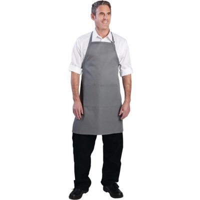 ChefWorks Colour B192 náprsní zástěra šedá – Zboží Mobilmania