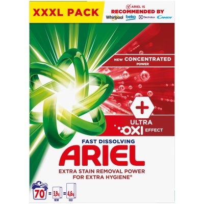 Ariel+ Oxi Prací prášek bílý Ariel 3,85 kg – Zbozi.Blesk.cz
