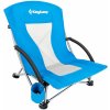 Zahradní židle a křeslo Kemping skládací židle KING CAMP Deluxe s opěrkami ocel - modrá