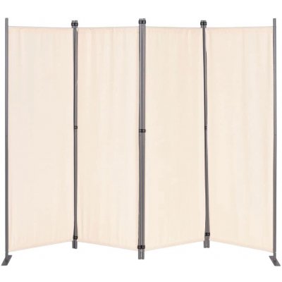 MultiGarden AW-022/4TLG Skládací zahradní a pokojový paraván 4 dílný 167 x 216 cm béžový – Zboží Dáma