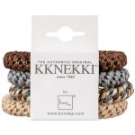 KKNEKKI Gumička do vlasů Kknekki no. 45 – set 4 ks, béžová barva, textil – Zboží Dáma