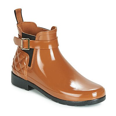 Hunter Holínky REFINED GLOSS QUILT CHELSEA Hnědá – Sleviste.cz