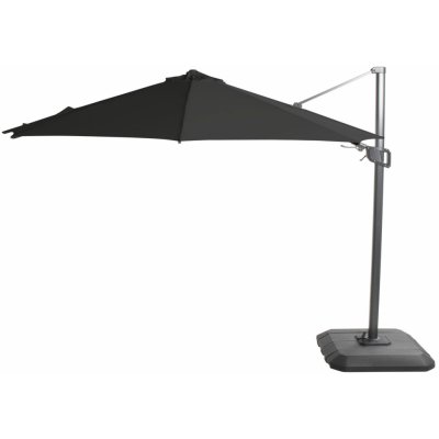 Hartman Slunečník s boční nohou a křížovým podstavcem Shadowflex T2 kruhový- 350 cm Dark grey – Hledejceny.cz