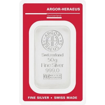 Argor-Heraeus Stříbrný slitek 50 g – Zboží Mobilmania
