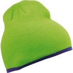 Myrtle Beach beanie with Contrasting Border Zelená limetková královská modrá – Hledejceny.cz