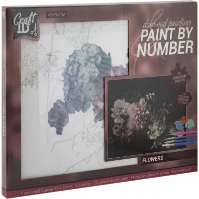 Alltoys Malování pomocí kamínků Diamond Květiny 40x50 cm – Hledejceny.cz