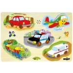 Woody puzzle muzikální dopravní prostředky zvukové set 5 dílků – Zbozi.Blesk.cz