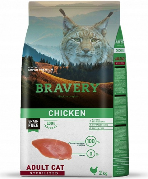 Bravery Cat STERILIZED GF chicken 2 kg