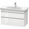Koupelnový nábytek Duravit DuraStyle - Umyvadlová skříňka 610x930x448 mm, 2 zásuvky, lesklá bílá DS648202222