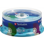 Verbatim CD-R 700MB 52x, AZO, spindle, 25ks (43432) – Zboží Mobilmania