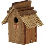 Esschert Design Dřevěná Budka "BEST FOR BIRDS" antik, slaměná střecha Střízlík obecný 21 cm – Hledejceny.cz