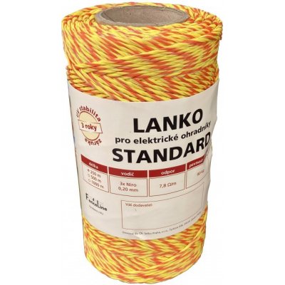 Lanko STANDARD pro el. ohradník 3x0 20 mm Niro žluto oranž. 250 m