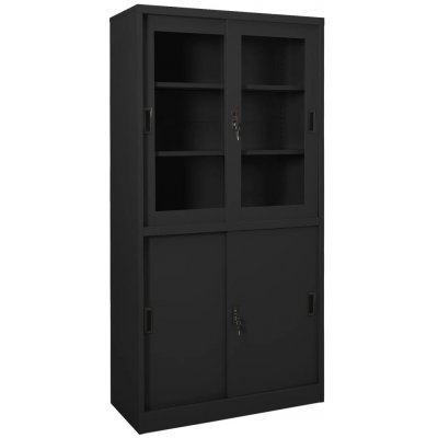 Omaxi Kancelářská skříň s posuvnými dveřmi antracit 90x40x180 cm ocel 563960 – Zboží Mobilmania