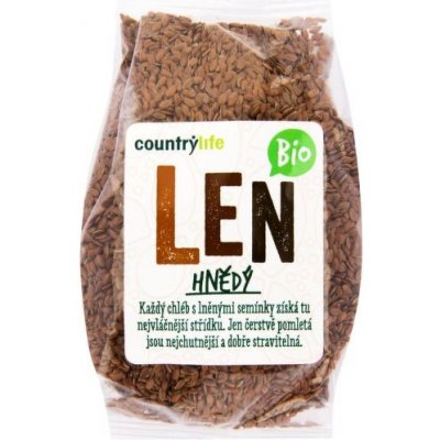 Country life Len hnědý semínka Bio 300 g – Zboží Mobilmania