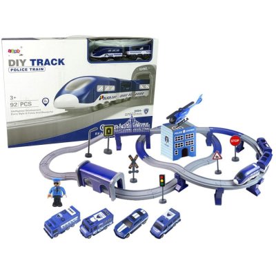 Import LEANToys Police Town Train Set Blue 203 km/h – Zboží Dáma