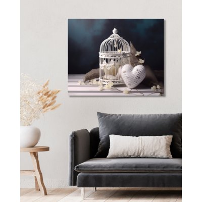 ZUTY Obrazy na stěnu - Bílé aranžmá se svíčkou Rozměr: 40x50 cm, Rámování: vypnuté plátno na rám – Hledejceny.cz