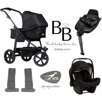 Tfk Set 4v1 MONO2 COMBI 2024 + Autosedačka Nuna Pipa next + Base Next + Adaptéry mono2 combi pushchair air chamber wheel black