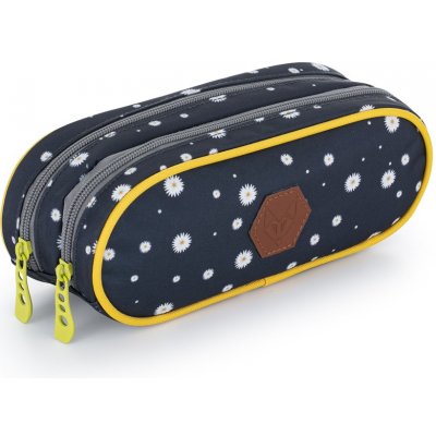 oxybag Pouzdro etue 2 zipy SCOOLER Daisy black