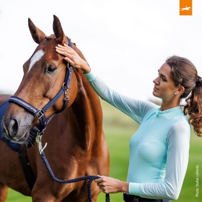 Schockemöhle Tričko Gianna dl. rukáv dámské aqua sea – Zboží Dáma