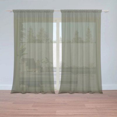 Závěsy Olivově zelená: 2 ks - 140x250 cm - Sablio – Hledejceny.cz