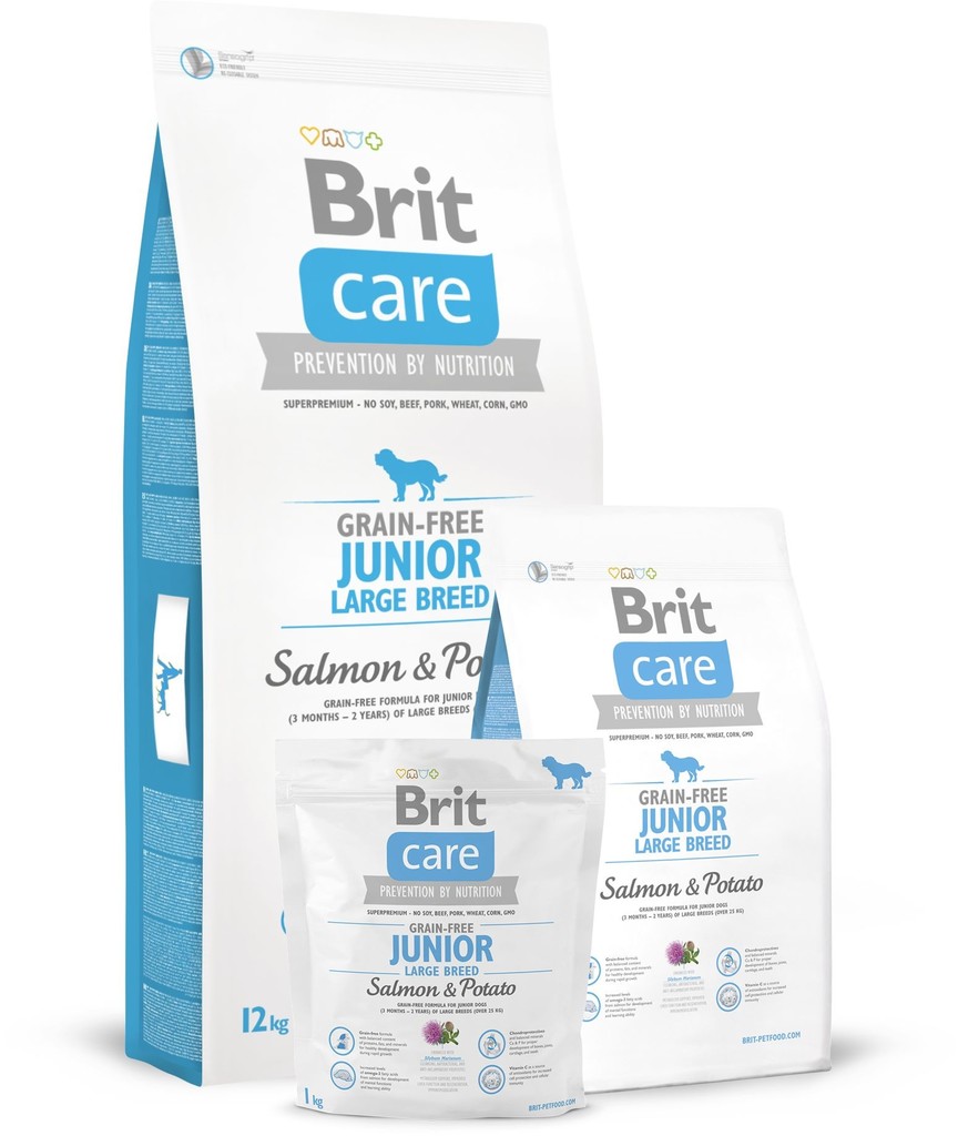 Brit Care Grain-free Junior Large Breed Salmon & Potato 12 kg