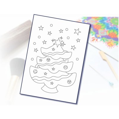 Radost v písku Šablona na pískování vánoční stromeček 1 Varianta: A4 (210 × 297 mm) – Sleviste.cz