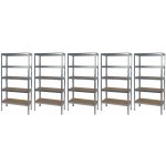 Matabro Regálový systém 900 x 400 x 1800 mm 5 ks MB-SH01 – Zboží Dáma