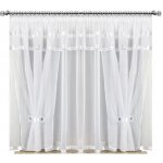 BytoTex Voálová kusová záclona se závěsem Alena bílá 400x150 cm – Hledejceny.cz