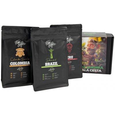 Fixi Coffee Jižní Amerika Malá cesta dárkové balení kávy zrnková 3 x 0,1 kg – Hledejceny.cz