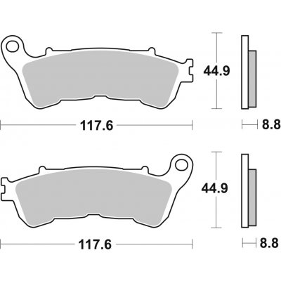 Sada brzdových destiček, vždy 4 kusy v sadě BREMBO 07HO57SA | Zboží Auto