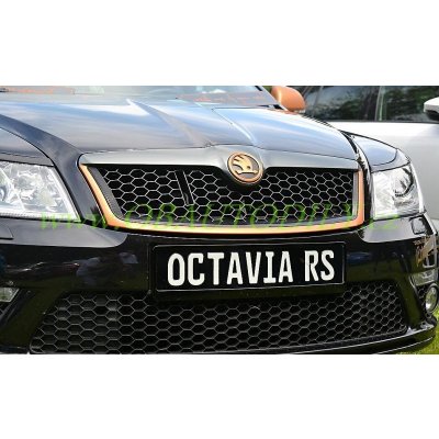 ŠKODA OCTAVIA II facelift-VÝPLŇ PŘEDNÍ MASKY RS DESIGN - KI-R s otvorem O2F-FGINS-HNC – Hledejceny.cz