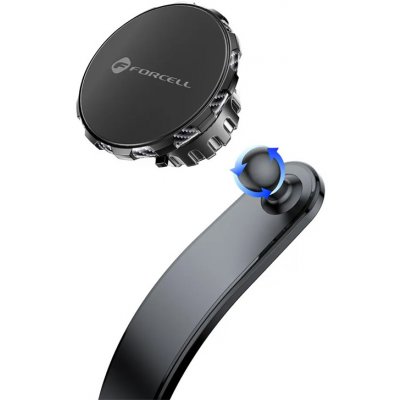 AppleMix Držák do auta FORCELL pro Apple iPhone - magnetický - přísavka / ventilační mřížka - ohebné rameno - černý – Zboží Mobilmania
