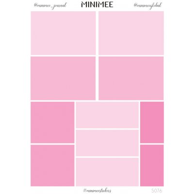 Samolepky MINIMEE - Růžové obdélníky – Zboží Živě