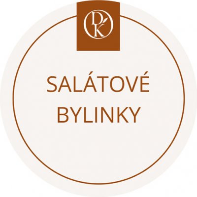 Davídkovo koření Etiketa Salátové bylinky béžová průměr 4,5 cm 1 ks – Hledejceny.cz