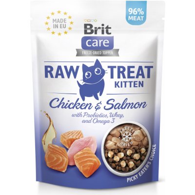 Brit Raw Treat Cat Kitten Chicken & Salmon 40 g – Zboží Mobilmania